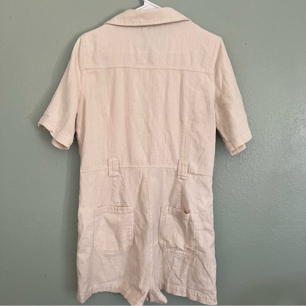 Zara Cream Button-Up Jumpsuit as seen on Meghan Markle - Picture 3 of 7